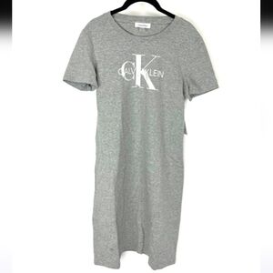 Calvin Klein Heather Gray Midi Dress